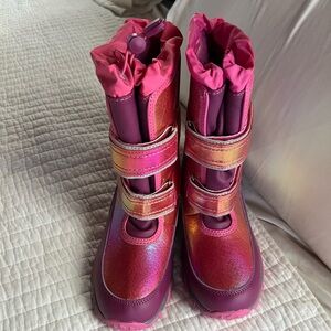 Lands' End Shimmering Pink and Purple Kids' Boots